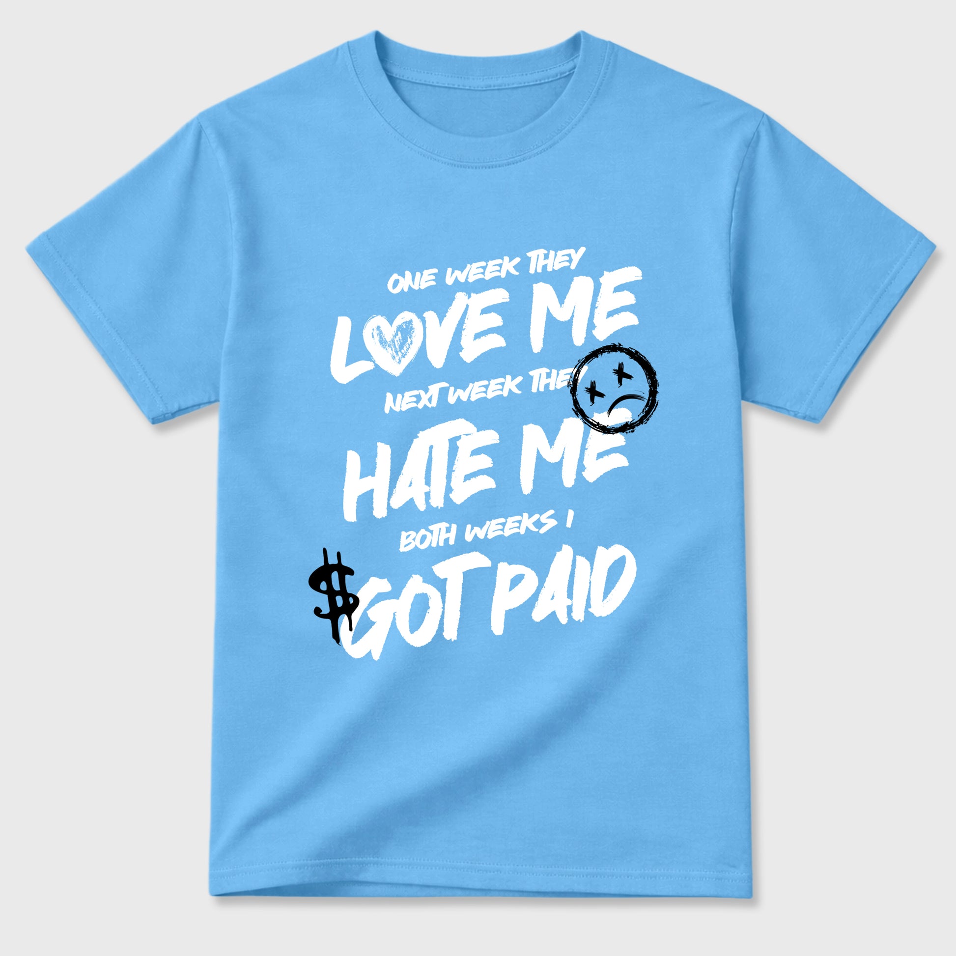 Best Sneakerfit Graphic Tee. Graphic Outfits. Sneaker Tees To Match Air Foamposite Pro University Blue Sneakers – I Got Paid Tee Carolina Blue 2