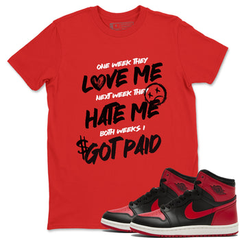 1s '85 Bred shirts to match jordans I Got Paid best t shirts to wear with jordans Air Jordan 1 High '85 Bred match shoes to clothes SNRT Sneaker Tees unisex cotton Red 1 shirts
