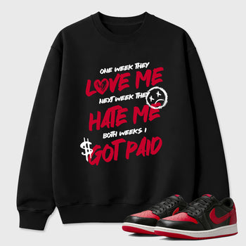 Sneaker match tees – Sneaker Tees To Match Air Jordan 1 Banned Shoes – I Got Paid Tee Black 1