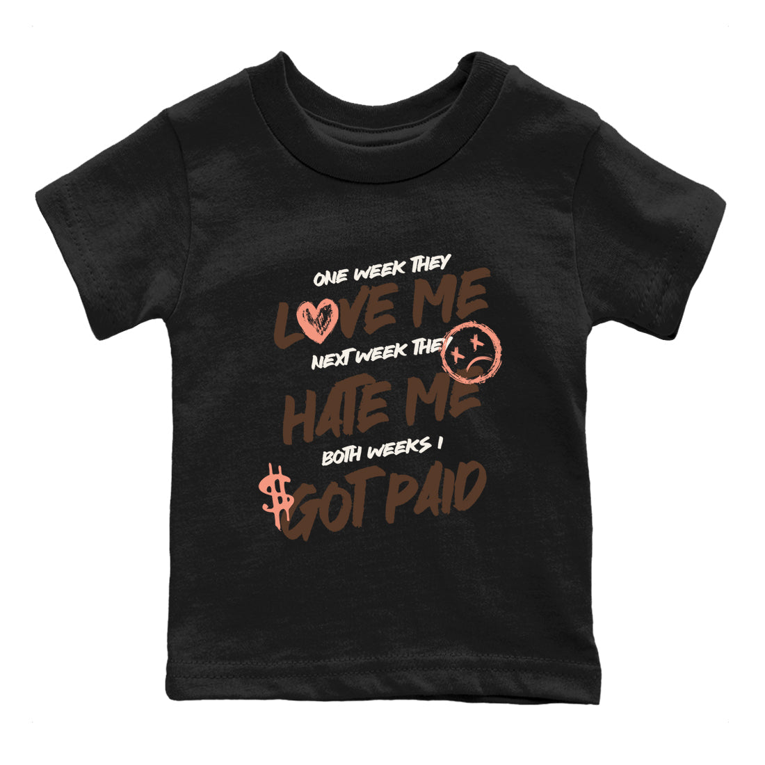 Sneaker match tees – Sneaker Tees To Match Air Jordan 1 Baroque Brown Shoes – I Got Paid Kids T-Shirt Black 2