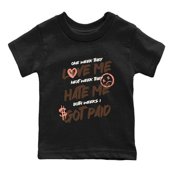 Sneaker match tees – Sneaker Tees To Match Air Jordan 1 Baroque Brown Shoes – I Got Paid Kids T-Shirt Black 2
