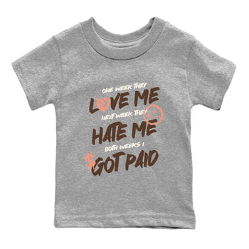 Sneaker match tees – Sneaker Tees To Match Air Jordan 1 Baroque Brown Shoes – I Got Paid Kids T-Shirt Heather Grey 2
