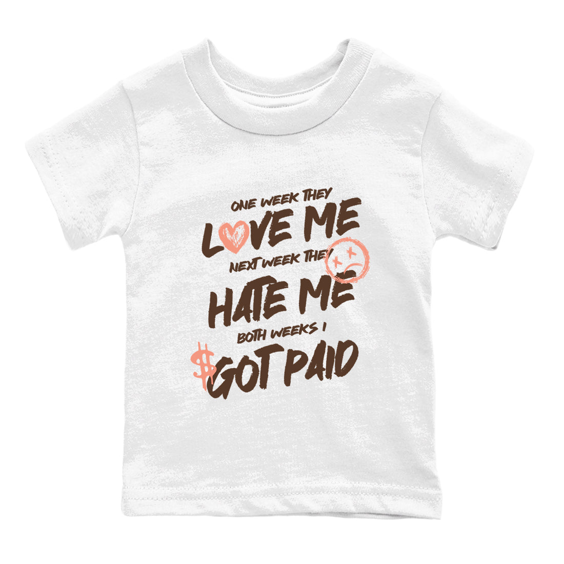 Sneaker match tees – Sneaker Tees To Match Air Jordan 1 Baroque Brown Shoes – I Got Paid Kids T-Shirt White 2