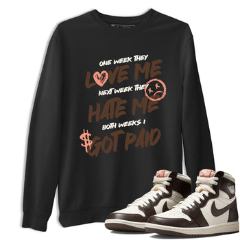 Sneaker match tees – Sneaker Tees To Match Air Jordan 1 Baroque Brown Shoes – I Got Paid Tee Black 1