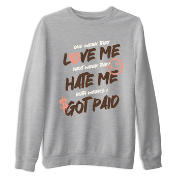 Sneaker match tees – Sneaker Tees To Match Air Jordan 1 Baroque Brown Shoes – I Got Paid Tee Heather Grey 2