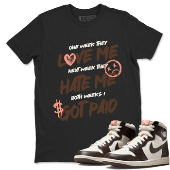 Sneaker match tees – Sneaker Tees To Match Air Jordan 1 Baroque Brown Shoes – I Got Paid Tee Black 1