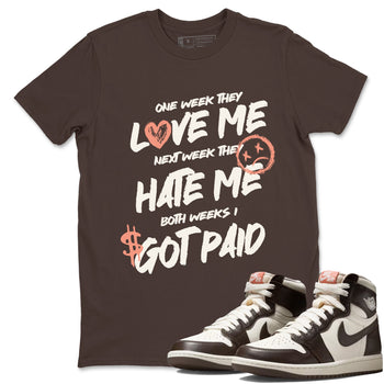 Sneaker match tees – Sneaker Tees To Match Air Jordan 1 Baroque Brown Shoes – I Got Paid Tee Dark Chocolate 1