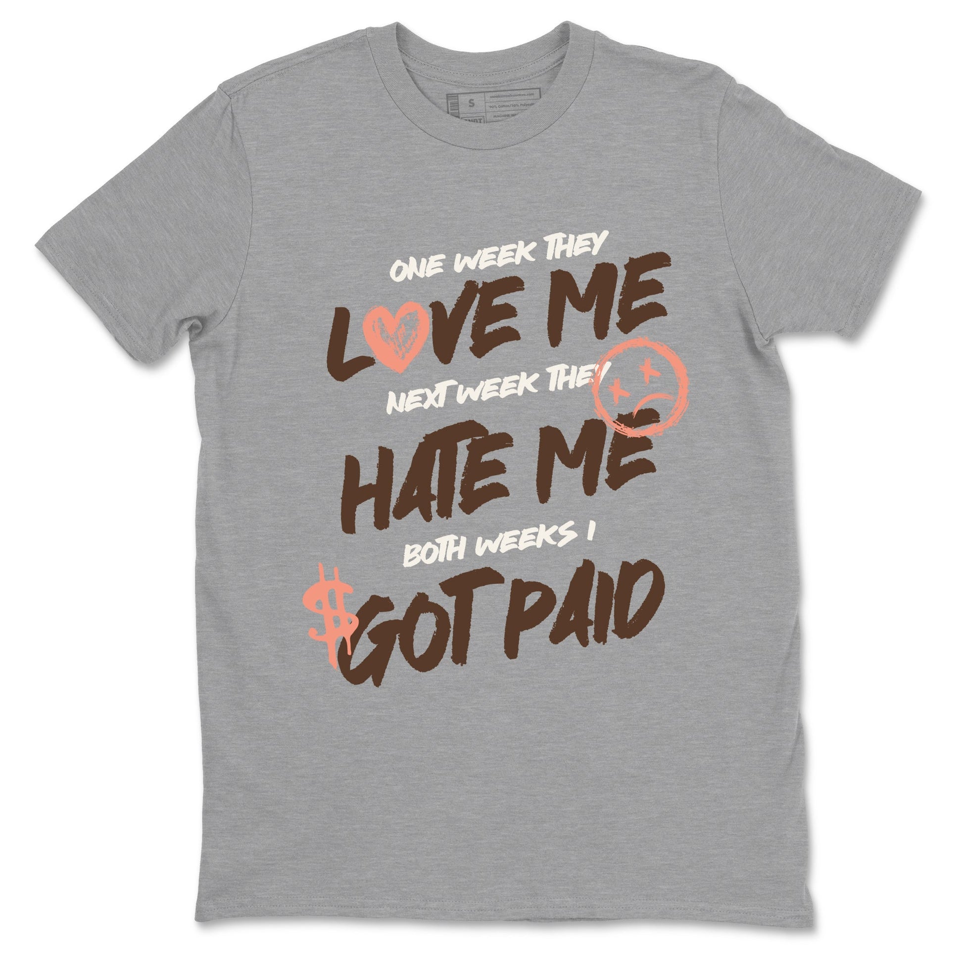 Sneaker match tees – Sneaker Tees To Match Air Jordan 1 Baroque Brown Shoes – I Got Paid Tee Heather Grey 2