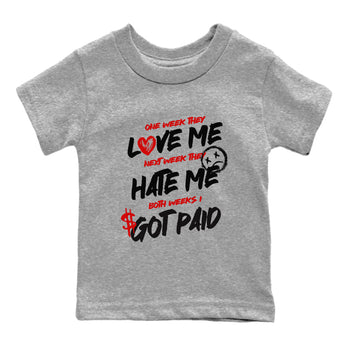 Air Jordan 1 Black Toe Reimagined shirts to match jordans I Got Paid best t shirts to wear with jordans Air Jordan 1 Black Toe Reimagined match shoes to clothes SNRT Sneaker Tees Youth Baby Heather Grey 2 tee