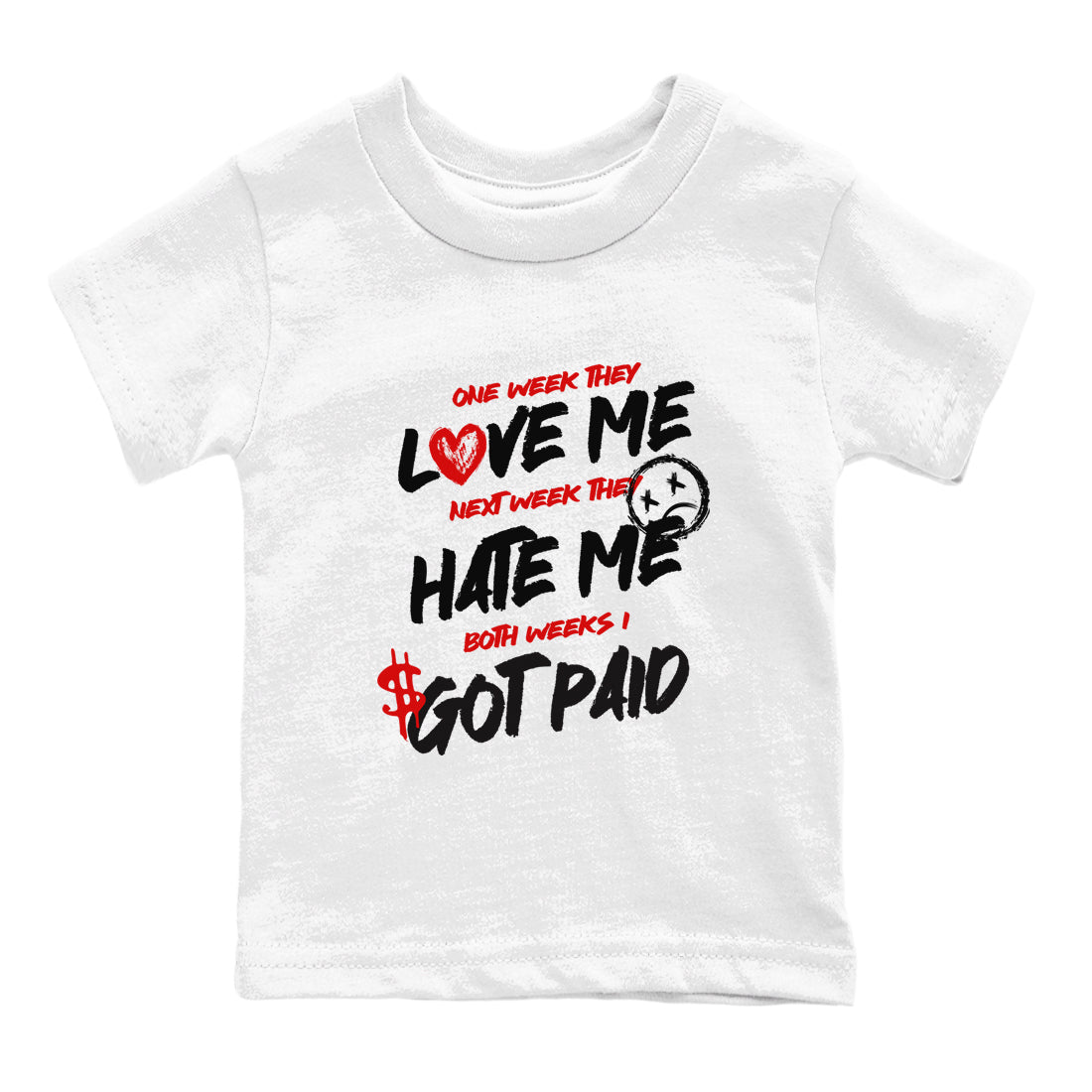 Air Jordan 1 Black Toe Reimagined shirts to match jordans I Got Paid best t shirts to wear with jordans Air Jordan 1 Black Toe Reimagined match shoes to clothes SNRT Sneaker Tees Youth Baby White 2 tee