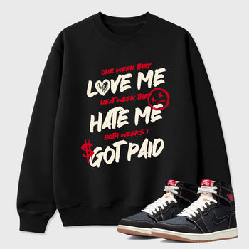 Sneaker match tees – Sneaker Tees To Match Air Jordan 1 Flight Club Shoes – I Got Paid Tee Black 1