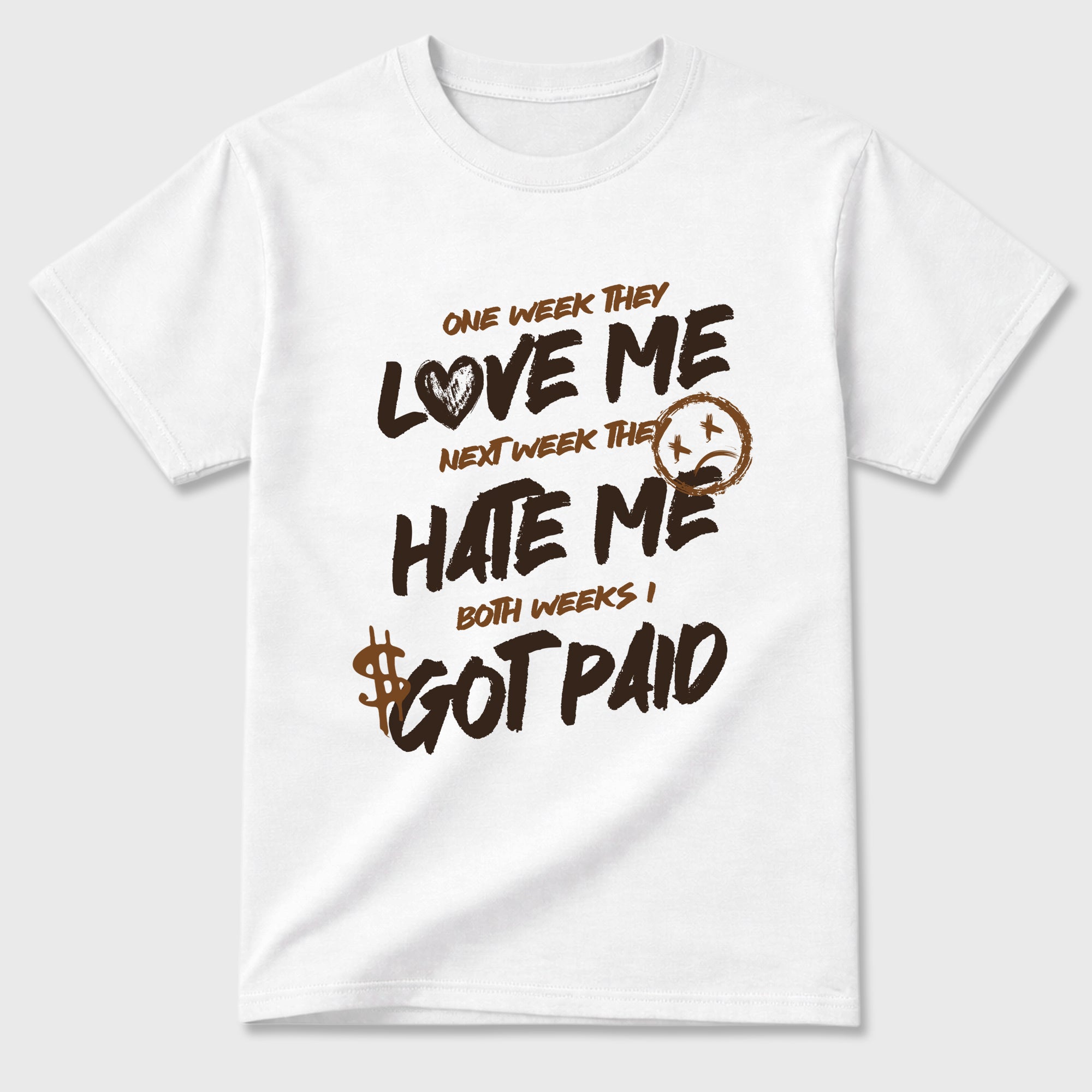 I Got Paid Graphic T-Shirt featuring original streetwear artwork designed to match the Air Jordan 1 Love Letter. White 2 Graphic T-Shirt.