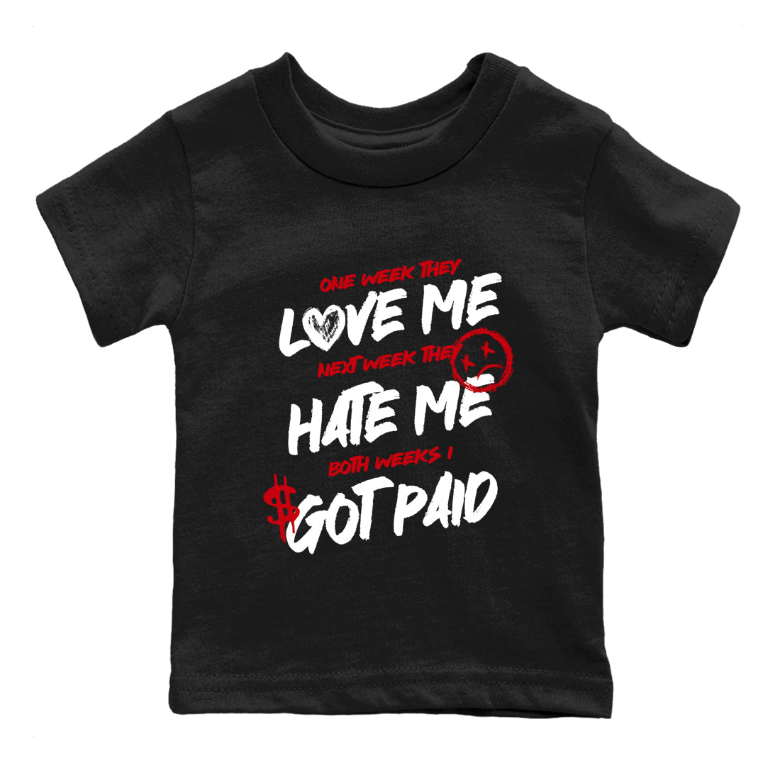 Best Sneakerfit graphic tee – Sneaker Tees To Match Air Jordan 1 Low Chicago Sneakers – I Got Paid Kids T-Shirt Black 2