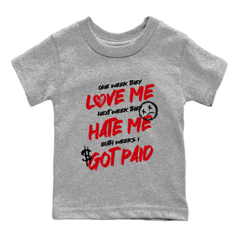 Best Sneakerfit graphic tee – Sneaker Tees To Match Air Jordan 1 Low Chicago Sneakers – I Got Paid Kids T-Shirt Heather Grey 2