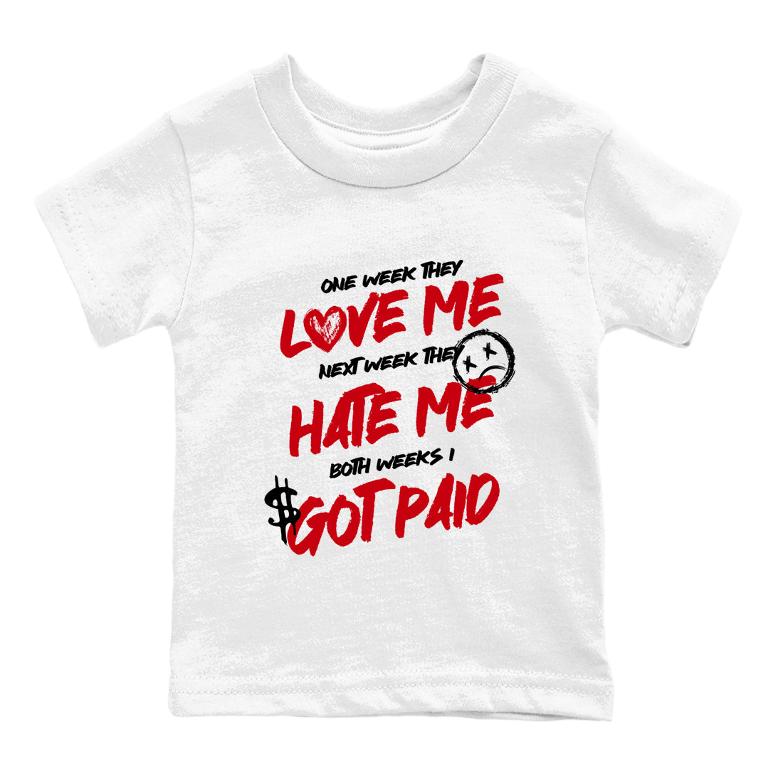Best Sneakerfit graphic tee – Sneaker Tees To Match Air Jordan 1 Low Chicago Sneakers – I Got Paid Kids T-Shirt White 2