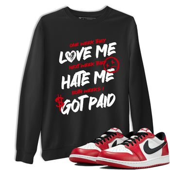 Best Sneakerfit graphic tee – Sneaker Tees To Match Air Jordan 1 Low Chicago Sneakers – I Got Paid Tee Black 1