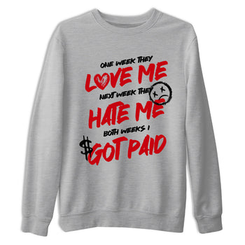 Best Sneakerfit graphic tee – Sneaker Tees To Match Air Jordan 1 Low Chicago Sneakers – I Got Paid Tee Heather Grey 2