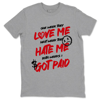 Best Sneakerfit graphic tee – Sneaker Tees To Match Air Jordan 1 Low Chicago Sneakers – I Got Paid Tee Heather Grey 2