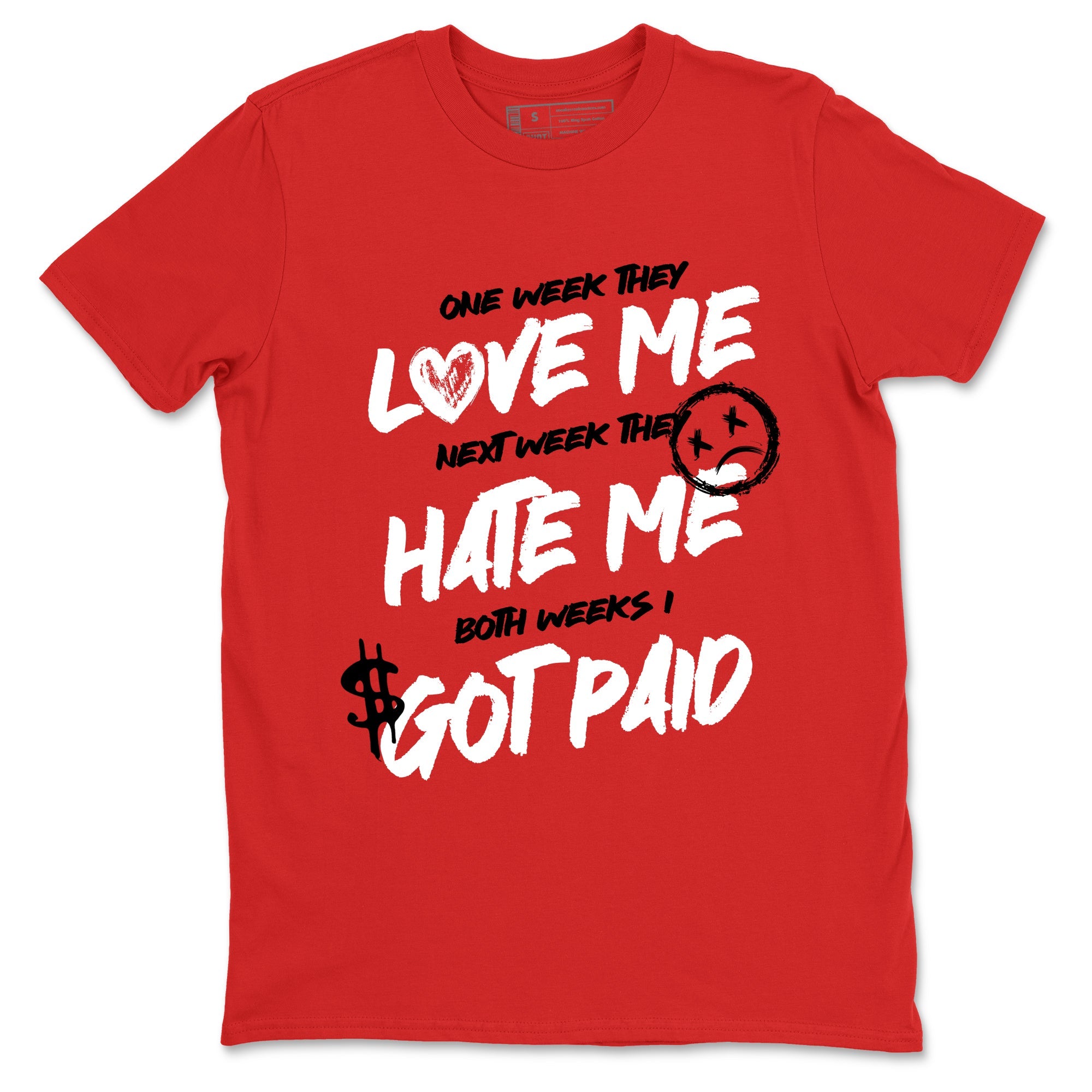 Best Sneakerfit graphic tee – Sneaker Tees To Match Air Jordan 1 Low Chicago Sneakers – I Got Paid Tee Red 2