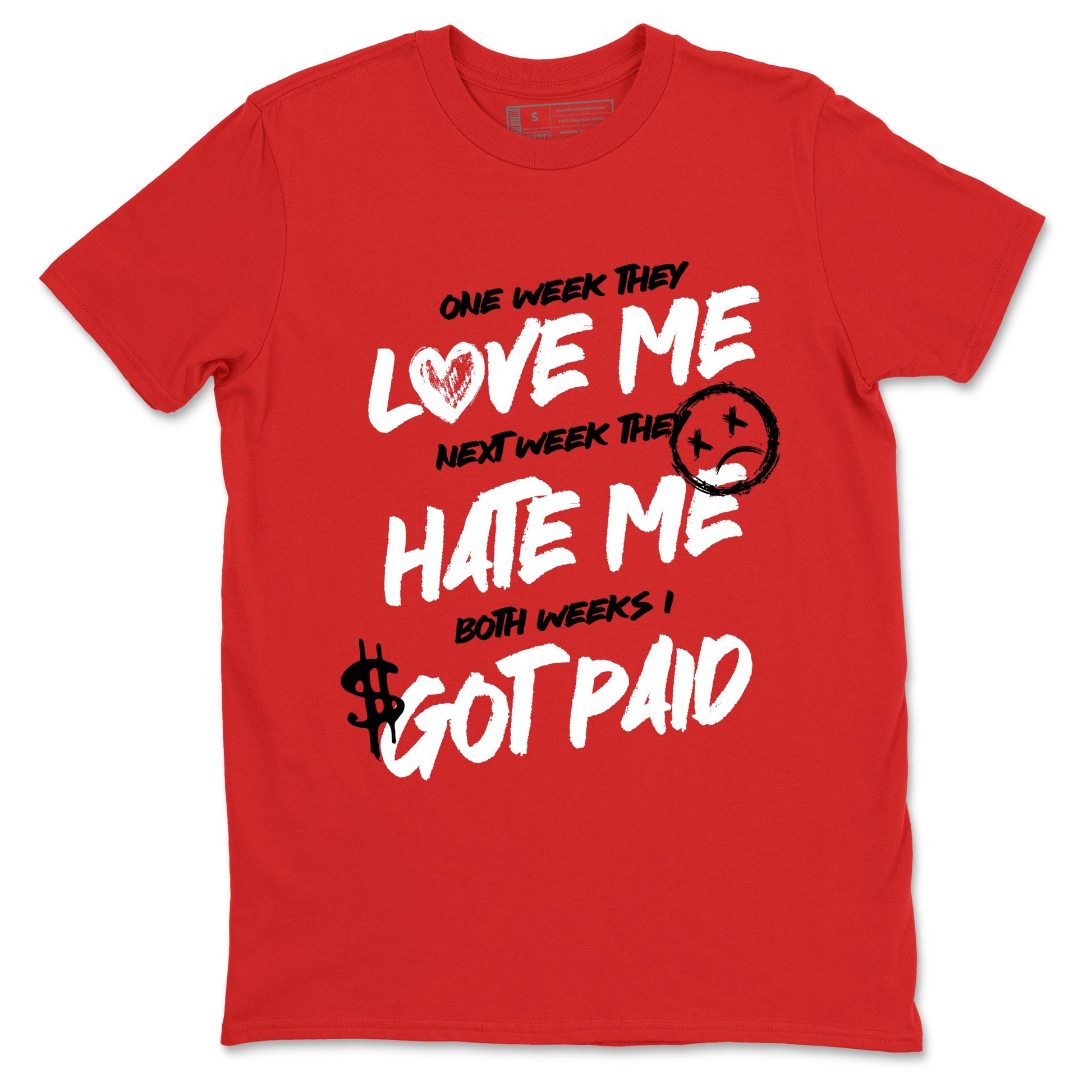 Best Sneakerfit graphic tee – Sneaker Tees To Match Air Jordan 1 Low Chicago Sneakers – I Got Paid Tee Red 2