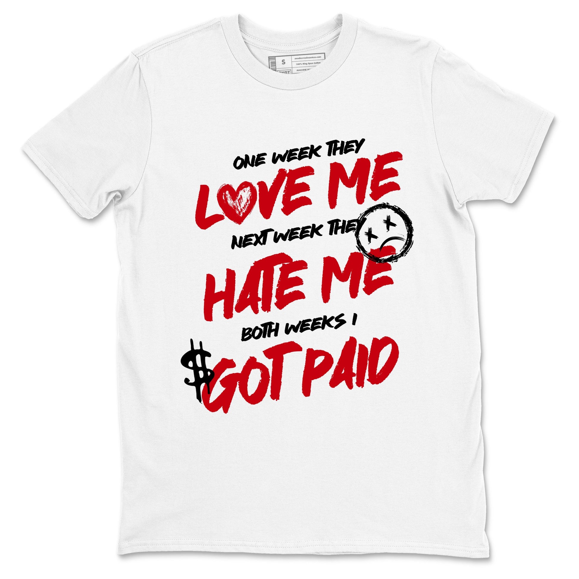Best Sneakerfit graphic tee – Sneaker Tees To Match Air Jordan 1 Low Chicago Sneakers – I Got Paid Tee White 2