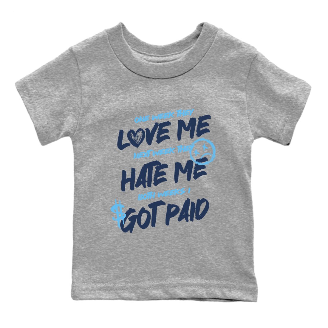 1s Obsidian shirts to match jordans I Got Paid shirts to match Jordans AJ1 Retro Low OG Obsidian match shoes to clothes SNRT Sneaker Tees Youth Baby Heather Grey 2 tee