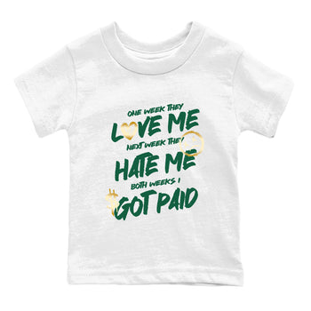 Sneaker Threads – Sneaker Tees To Match Air Jordan 1 Pro Green – I Got Paid Youth Graphic Tee White 2. Perfect for Jordan releases 2025 colorways.