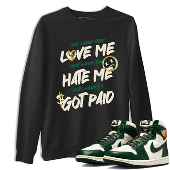 Sneaker Threads – Sneaker Tees To Match Air Jordan 1 Pro Green – I Got Paid Graphic Tee Black 1. Perfect for Jordan releases 2025 colorways.