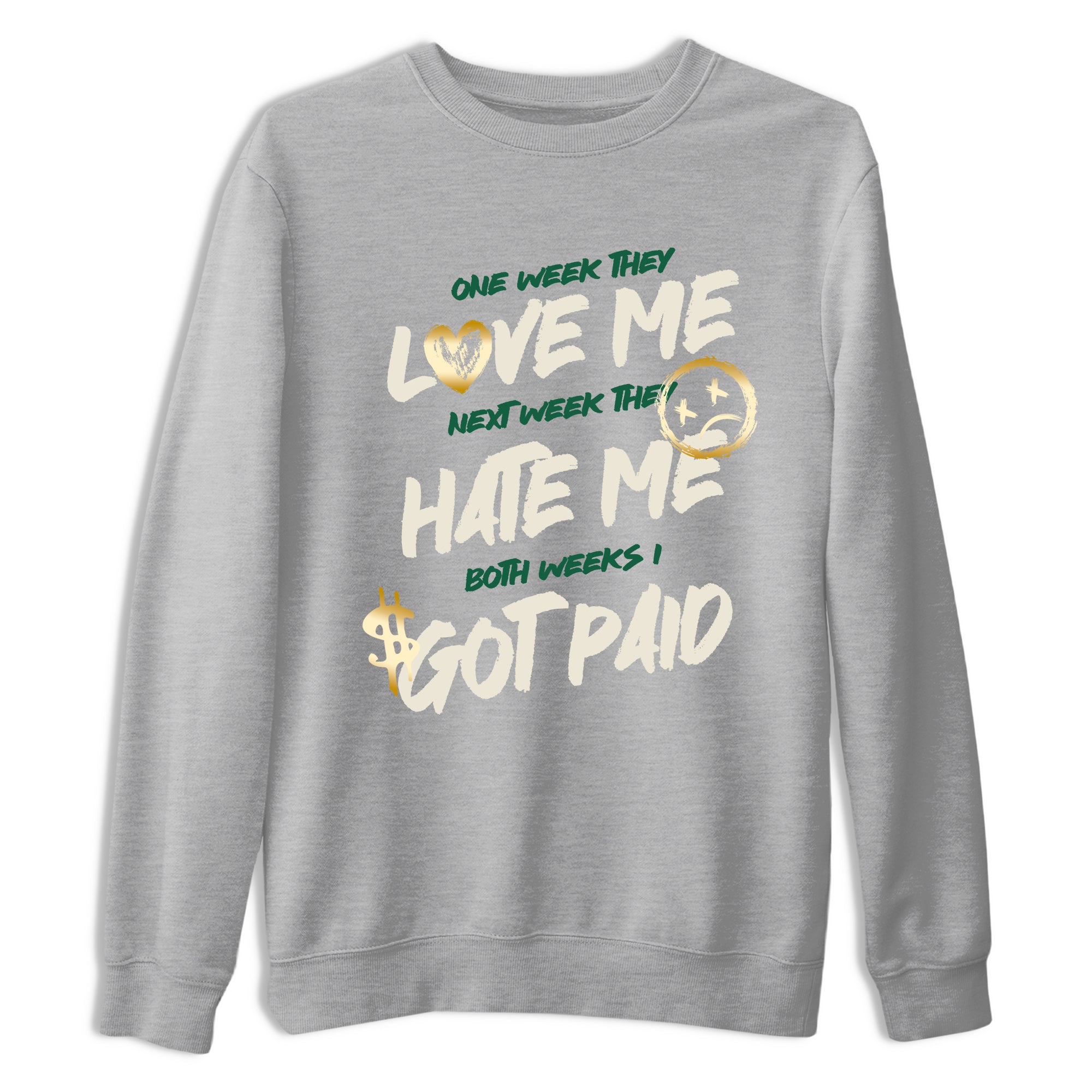 Sneaker Threads – Sneaker Tees To Match Air Jordan 1 Pro Green – I Got Paid Graphic Tee Heather Grey 2. Perfect for Jordan releases 2025 colorways.