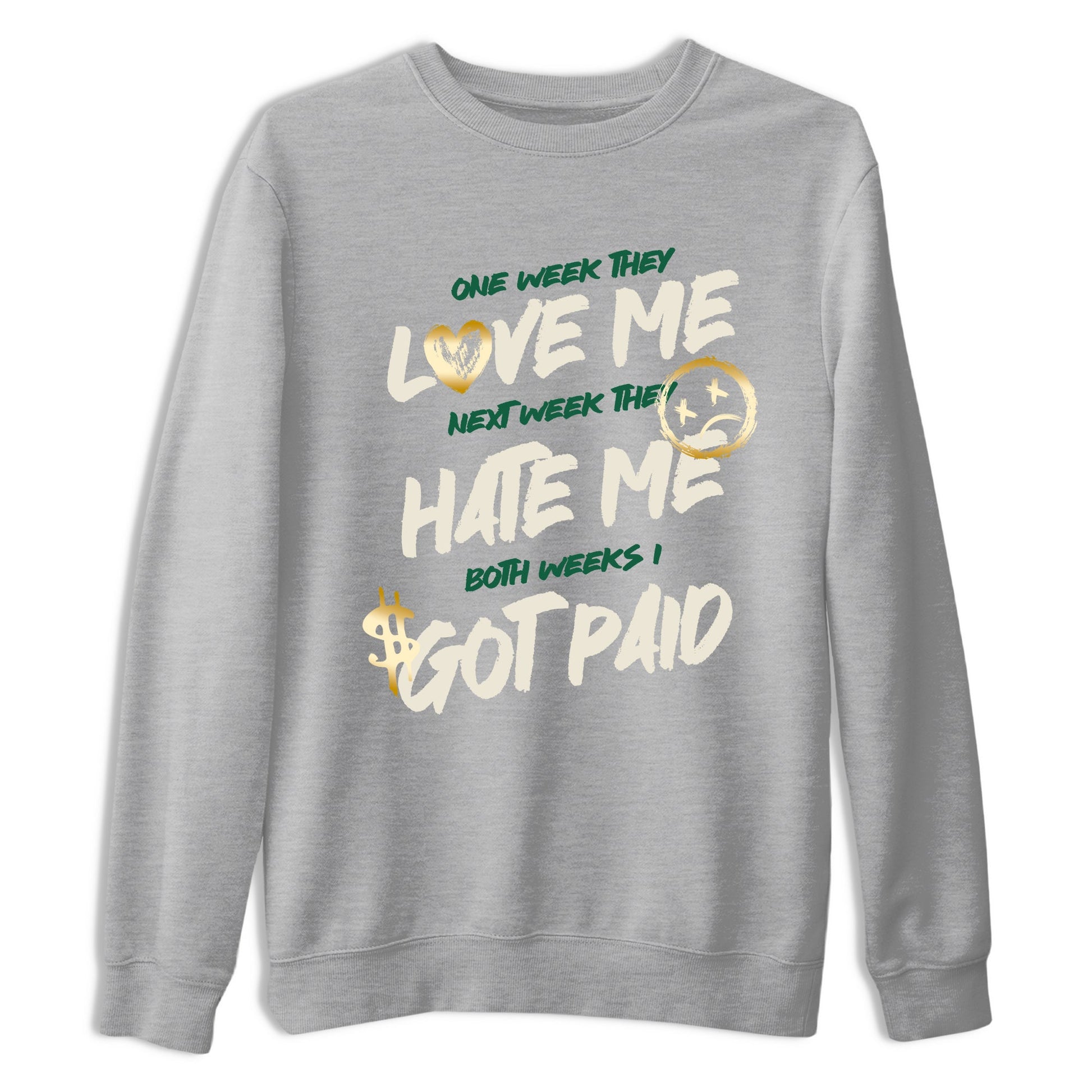 Sneaker Threads – Sneaker Tees To Match Air Jordan 1 Pro Green – I Got Paid Graphic Tee Heather Grey 2. Perfect for Jordan releases 2025 colorways.