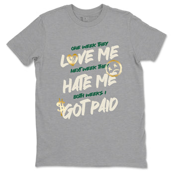Sneaker Threads – Sneaker Tees To Match Air Jordan 1 Pro Green – I Got Paid Graphic Tee Heather Grey 2. Perfect for Jordan releases 2025 colorways.