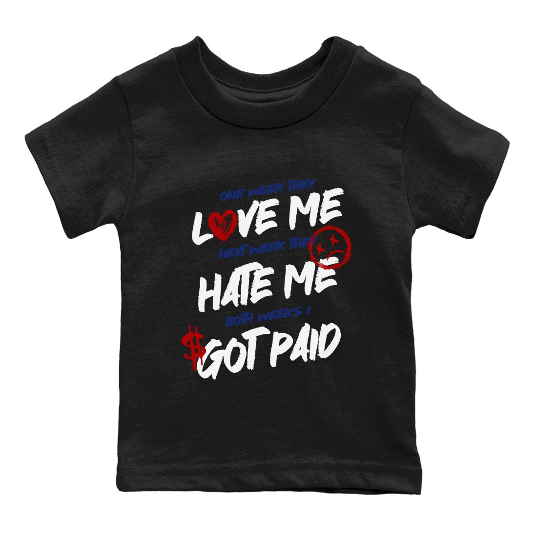 1s Rare Air shirts to match jordans I Got Paid sneaker match tees Air Jordan 1 High OG Rare Air Deep Royal Blue match shoes to clothes SNRT Sneaker Tees Youth Baby Black 2 tee