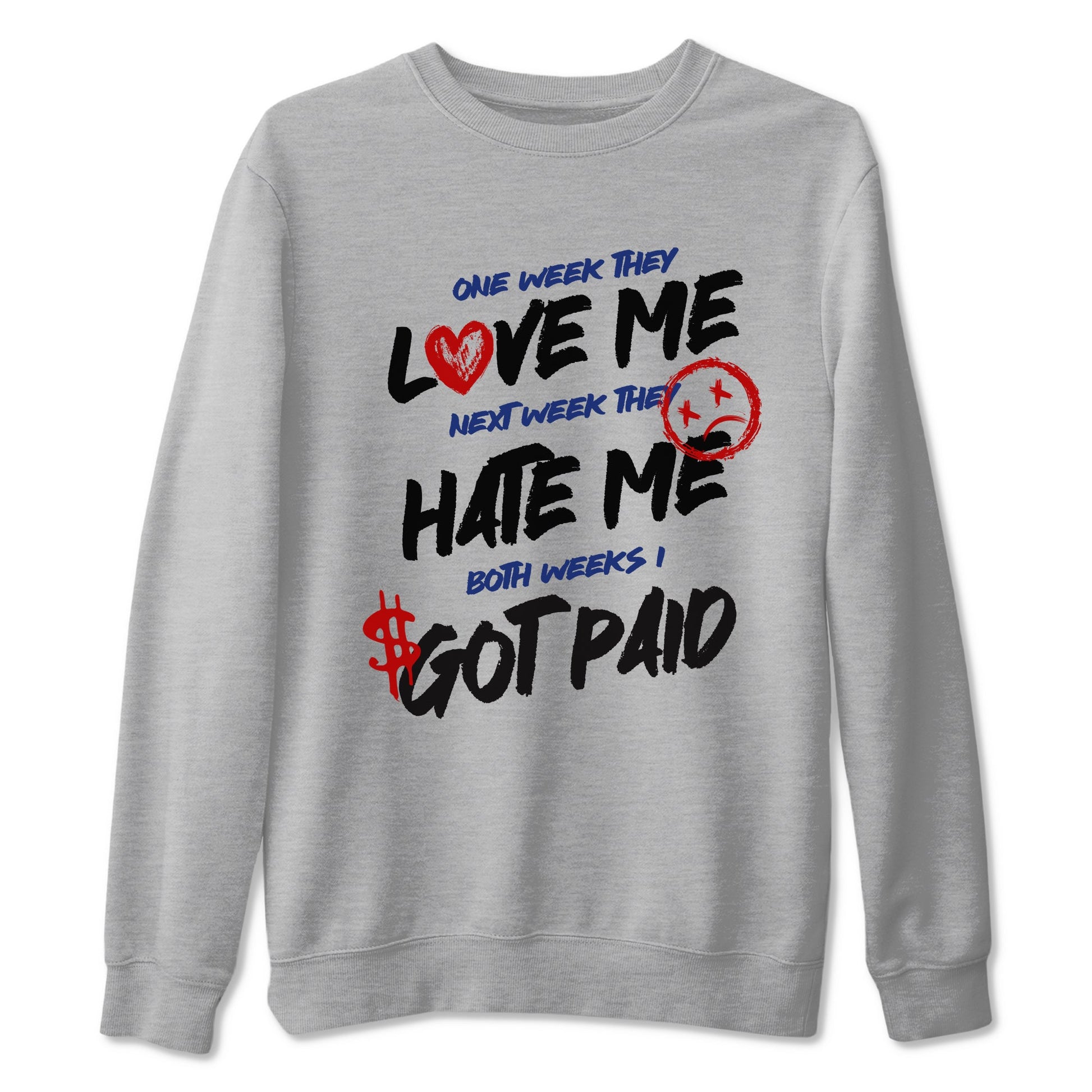 1s Rare Air shirts to match jordans I Got Paid sneaker match tees Air Jordan 1 High OG Rare Air Deep Royal Blue match shoes to clothes SNRT Sneaker Tees unisex cotton Heather Grey 2 shirts
