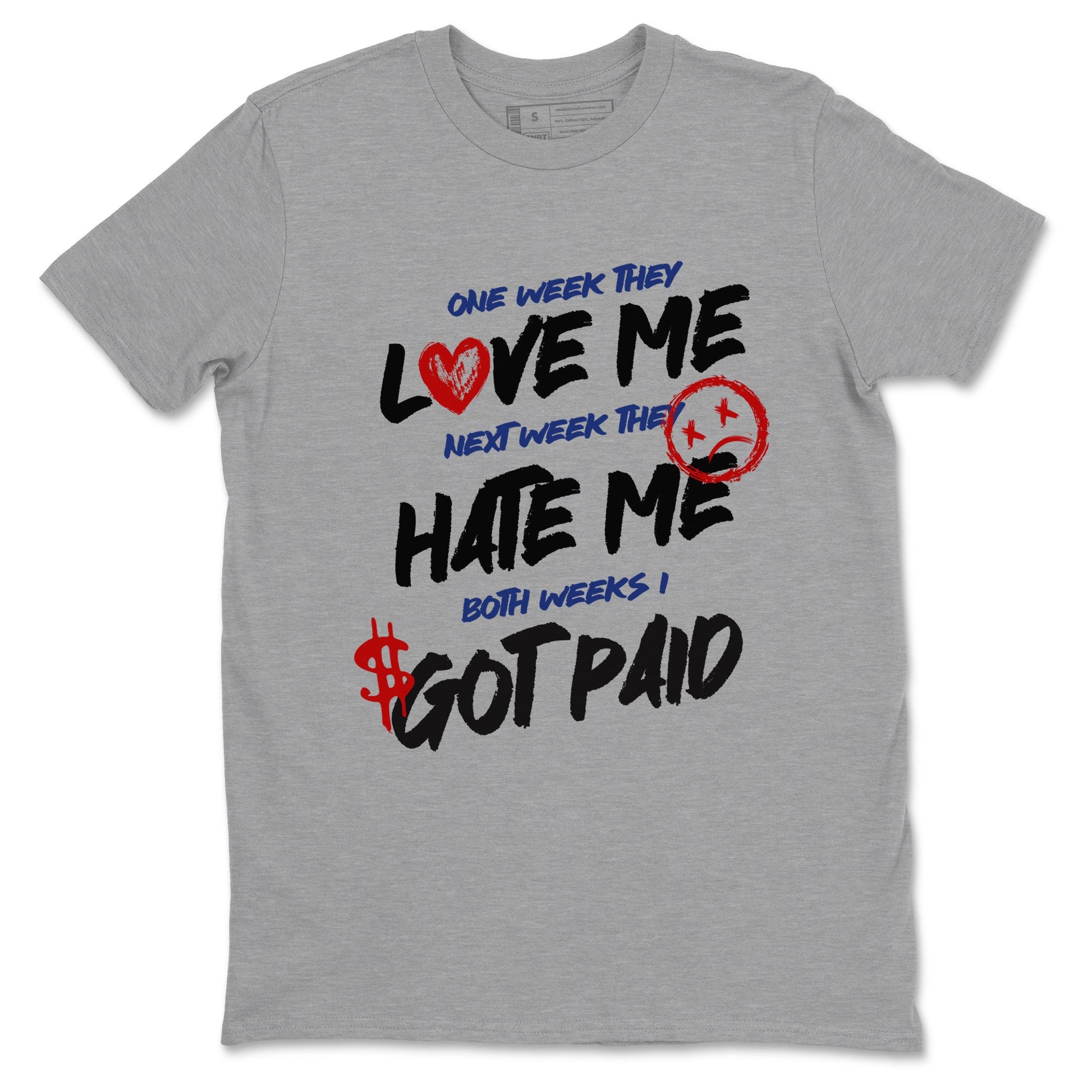 1s Rare Air shirts to match jordans I Got Paid sneaker match tees Air Jordan 1 High OG Rare Air Deep Royal Blue match shoes to clothes SNRT Sneaker Tees unisex cotton Heather Grey 2 shirts
