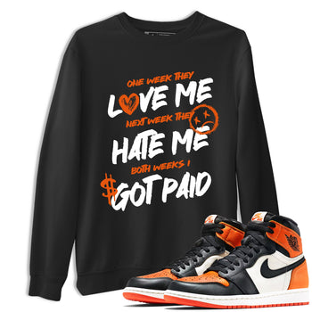 Sneaker match tees – Sneaker Tees To Match Air Jordan 1 Shattered Backboard Shoes – I Got Paid Tee Black 1