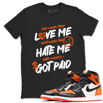 Sneaker match tees – Sneaker Tees To Match Air Jordan 1 Shattered Backboard Shoes – I Got Paid Tee Black 1