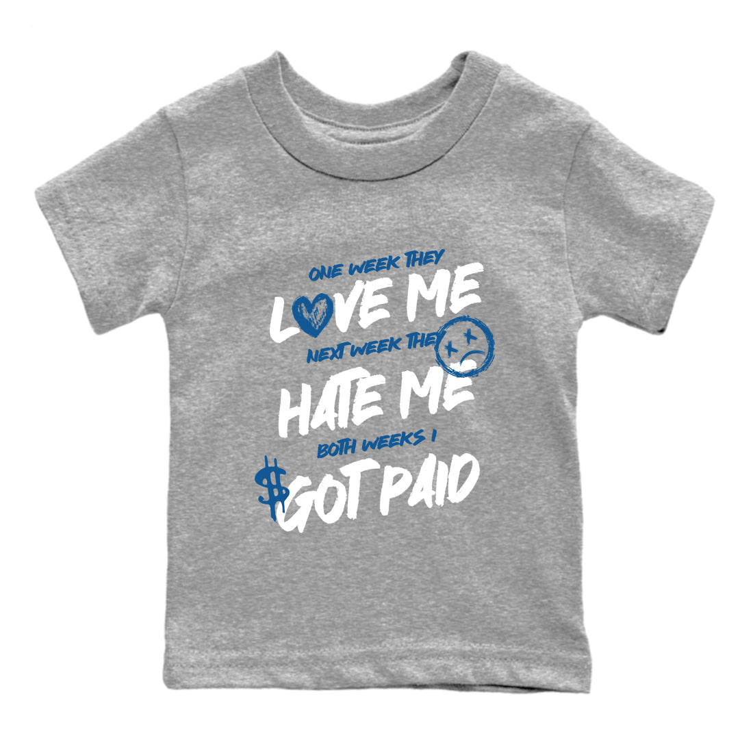 Sneaker Threads – Sneaker Threads To Match Air Jordan 1 Travis Scott Fragment Shoes – I Got Paid Kids T-Shirt Heather Grey 2