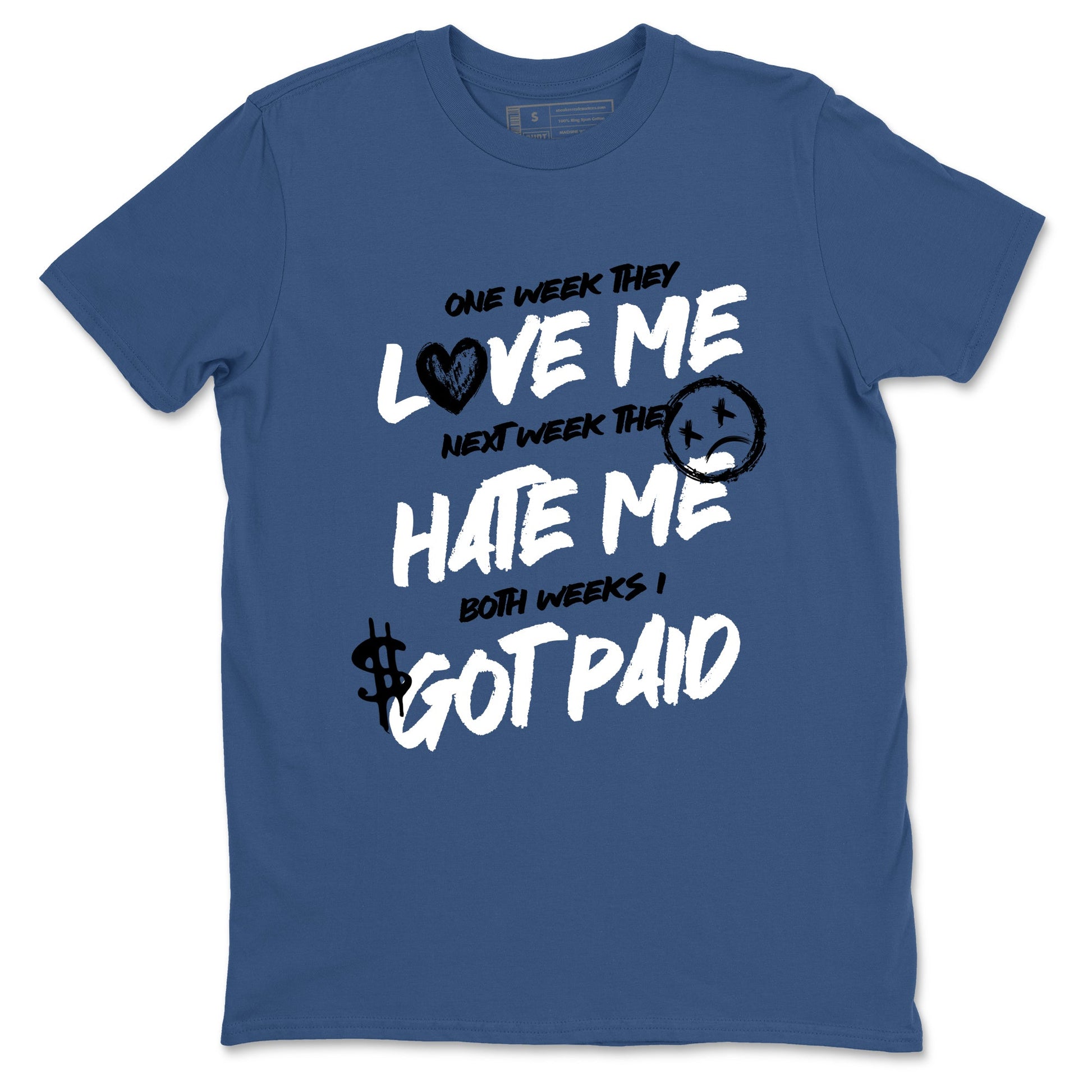 Sneaker Threads – Sneaker Threads To Match Air Jordan 1 Travis Scott Fragment Shoes – I Got Paid Tee Denim Blue 2
