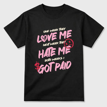 Perfect Sneakerhead Fashion Outfits – Sneaker Tees To Match Air Jordan 1 Low OG x Travis Scott Tropical Pink Shoes – I Got Paid Graphic Tee Black 2