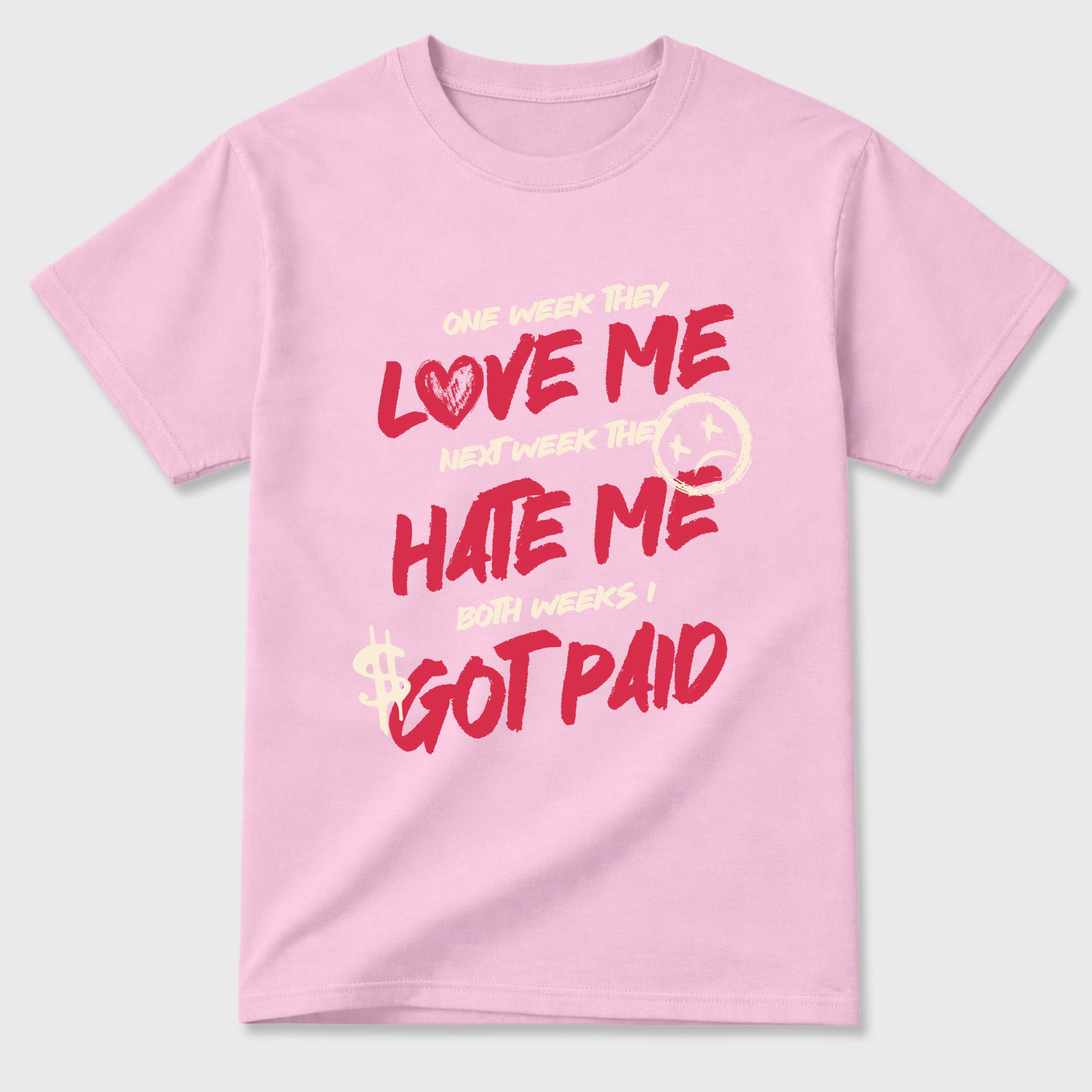 Perfect Sneakerhead Fashion Outfits – Sneaker Tees To Match Air Jordan 1 Low OG x Travis Scott Tropical Pink Shoes – I Got Paid Graphic Tee Pink 2