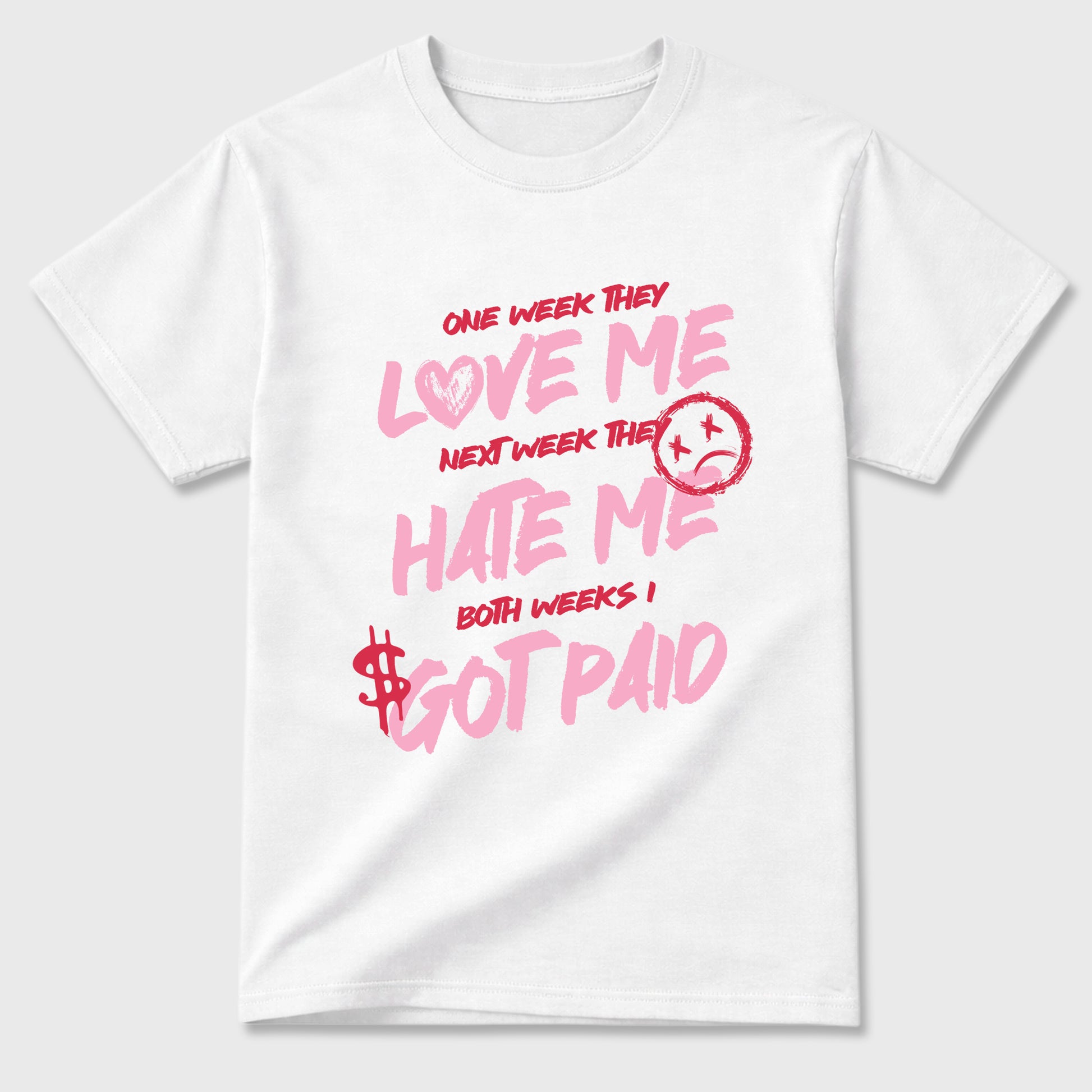 Perfect Sneakerhead Fashion Outfits – Sneaker Tees To Match Air Jordan 1 Low OG x Travis Scott Tropical Pink Shoes – I Got Paid Graphic Tee White 2