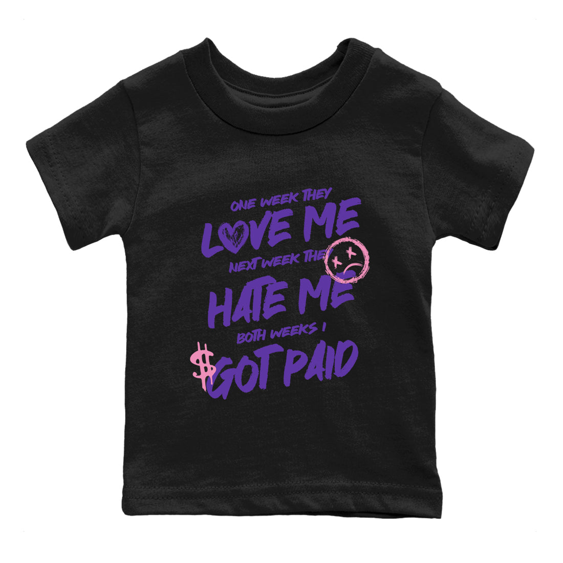 Sneaker match tees – Sneaker Tees To Match Air Jordan 11 Canyon Purple Shoes – I Got Paid Kids T-Shirt Black 2