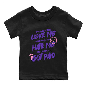 Sneaker match tees – Sneaker Tees To Match Air Jordan 11 Canyon Purple Shoes – I Got Paid Kids T-Shirt Black 2