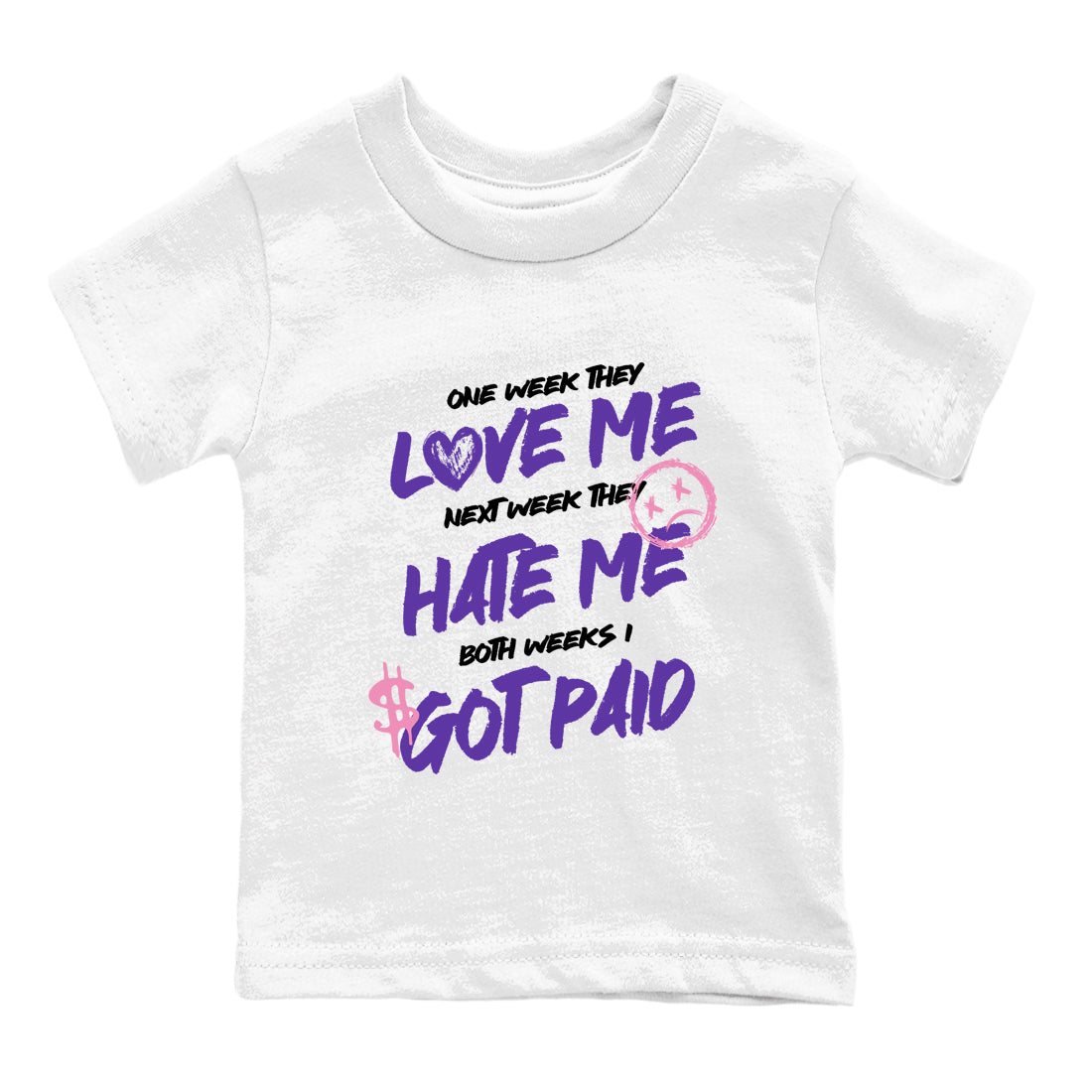 Sneaker match tees – Sneaker Tees To Match Air Jordan 11 Canyon Purple Shoes – I Got Paid Kids T-Shirt White 2