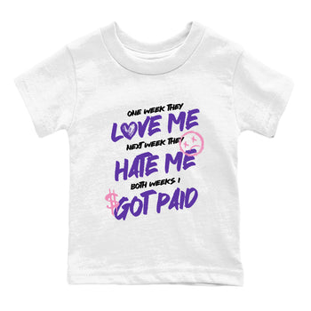 Sneaker match tees – Sneaker Tees To Match Air Jordan 11 Canyon Purple Shoes – I Got Paid Kids T-Shirt White 2