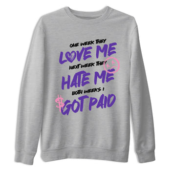 Sneaker match tees – Sneaker Tees To Match Air Jordan 11 Canyon Purple Shoes – I Got Paid Tee Heather Grey 2