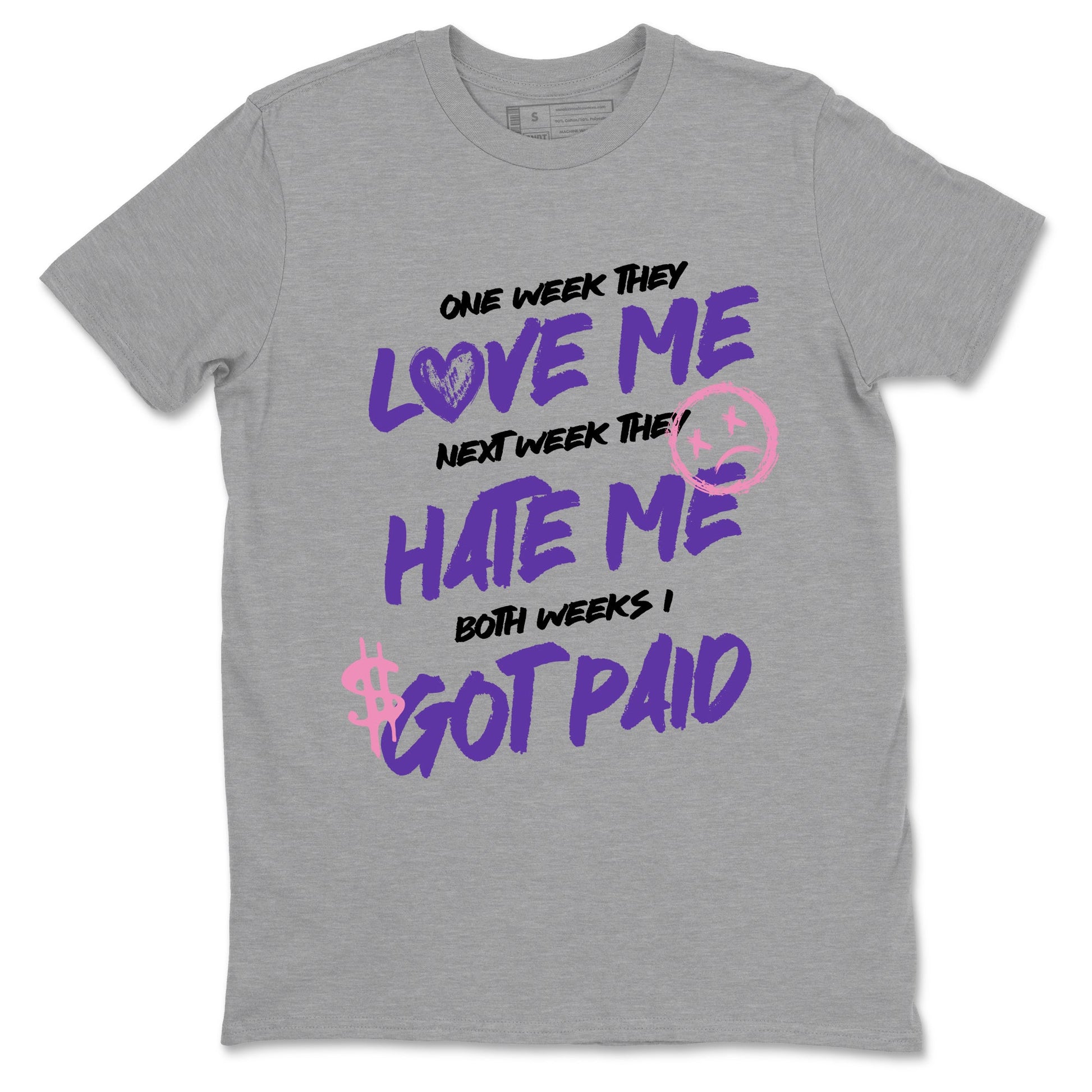 Sneaker match tees – Sneaker Tees To Match Air Jordan 11 Canyon Purple Shoes – I Got Paid Tee Heather Grey 2