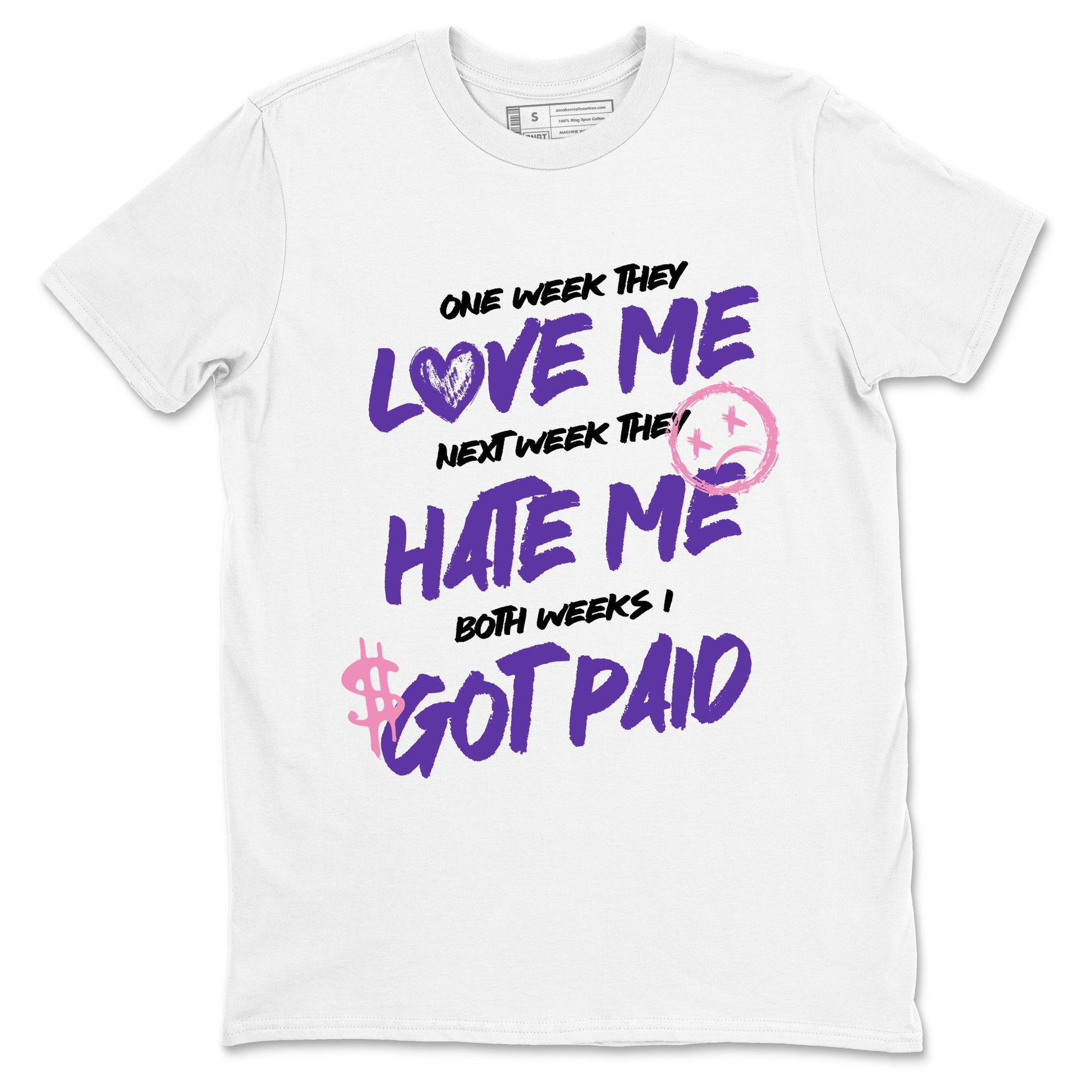 Sneaker match tees – Sneaker Tees To Match Air Jordan 11 Canyon Purple Shoes – I Got Paid Tee White 2