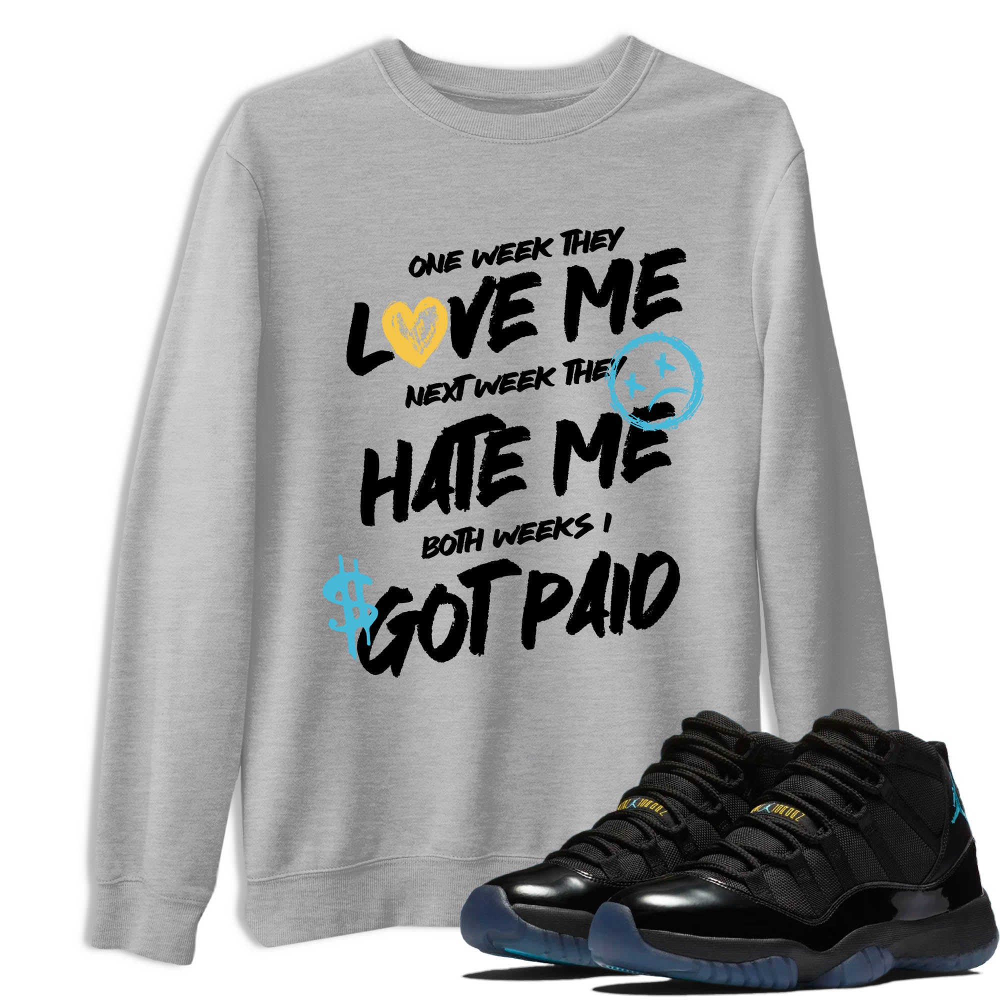 Sneaker Threads – Sneaker Tees To Match Air Jordan 11 Retro Gamma – I Got Paid Graphic Tee Heather Grey 1. Perfect for Jordan releases 2025 colorways.