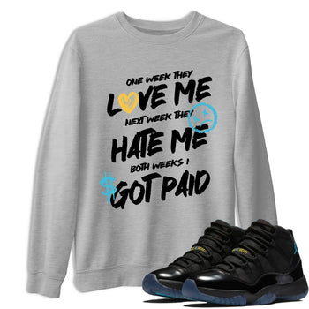 Sneaker Threads – Sneaker Tees To Match Air Jordan 11 Retro Gamma – I Got Paid Graphic Tee Heather Grey 1. Perfect for Jordan releases 2025 colorways.